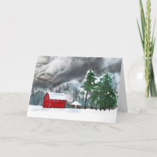 Country winter , card