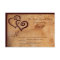 Country Wood Tree Rings Double Hearts Wedding RSVP
