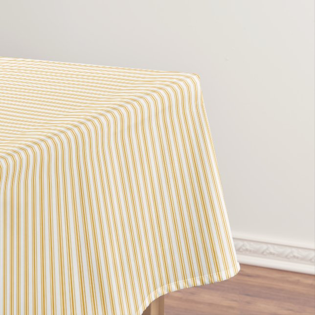 Country Yellow Pin Stripe Tablecloth (In Situ)