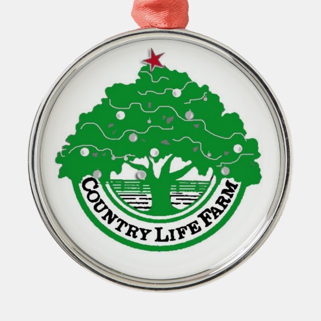 CountryLifeFarm xmas tree Metal Tree Decoration (Front)