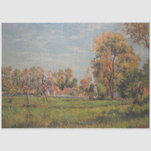 Countryside around Lagny, France (Rural Landscape) Tissue Paper