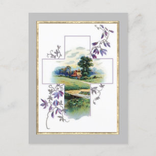 Countryside Christian Cross Postcard