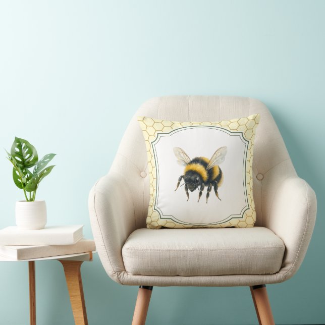 Countryside Cushion with Bumblebee (Chair)