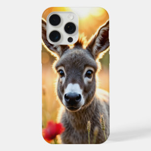 Countryside donkey curious eyes peaceful art iPhone 15 pro max case