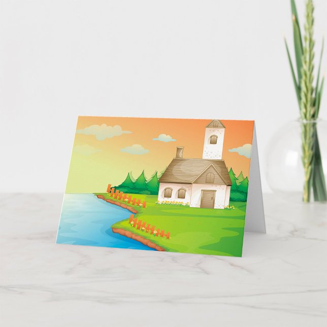 Countryside House by the Lake Card (Creator Uploaded)