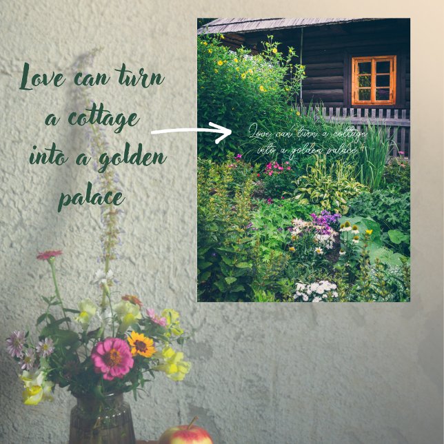 Countryside house with a colourful garden poster (Creator Uploaded)