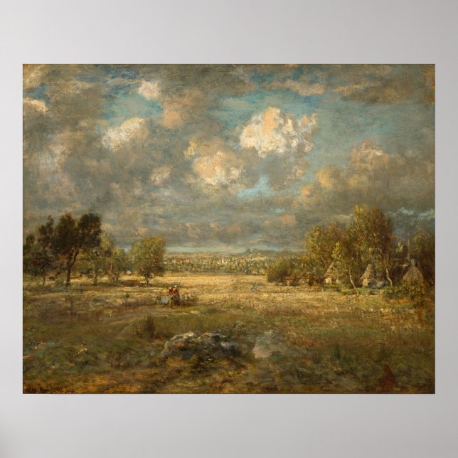 Countryside in Picardy, Théodore Rousseau Fine Art Poster (Front)