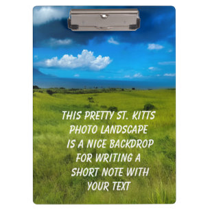 Countryside Landscape of Saint Kitts Clipboard