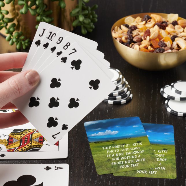 Countryside Landscape of Saint Kitts  Playing Cards (In Situ)