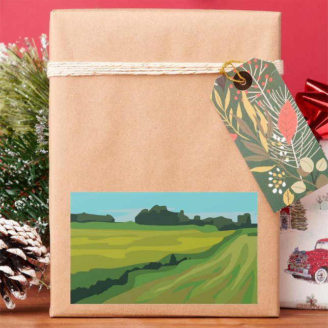 Countryside Landscape Rectangular Sticker (Creator Uploaded)