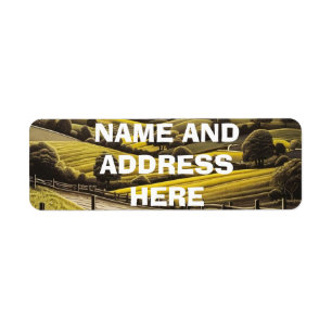 countryside landscape return address labels
