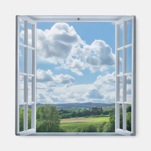 Countryside Landscape Window View Magnet