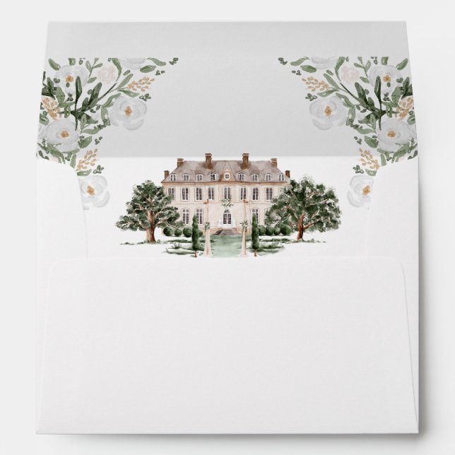 Countryside Manor Wedding Invitation Envelope (Back (Bottom))