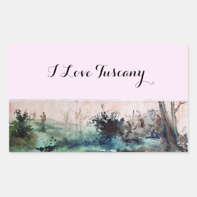 COUNTRYSIDE OF MAREMMA  TUSCANY LANDCSAPE RECTANGULAR STICKER (Front)