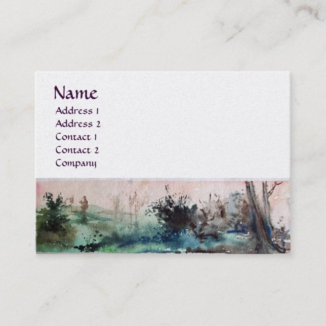 COUNTRYSIDE OF MAREMMA TUSCANY monogram pearl Business Card (Front)