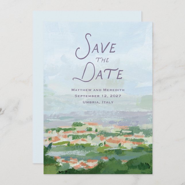 Countryside save the date invitation (Front/Back)