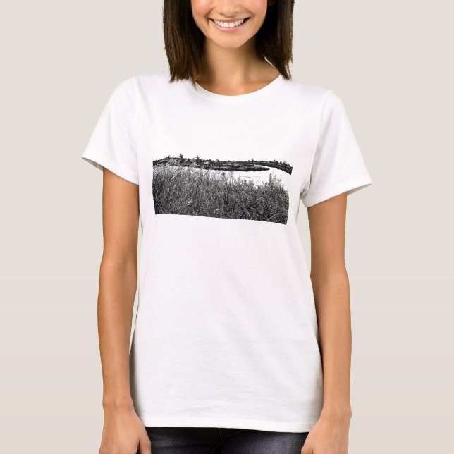 Countryside View - Minimalist Illustrstion T-Shirt (Front)