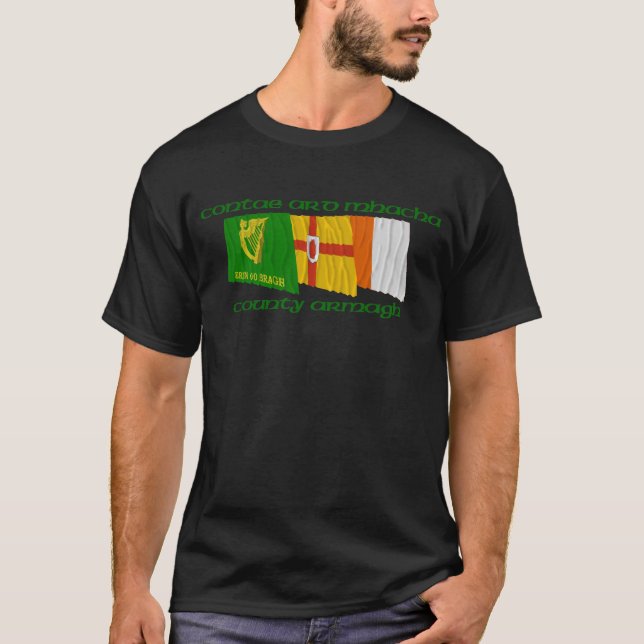 County Armagh Flags T-Shirt (Front)