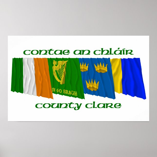 County Clare Flags Poster (Front)