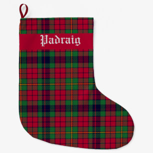 County Clare Tartan Customisable Large Christmas Stocking