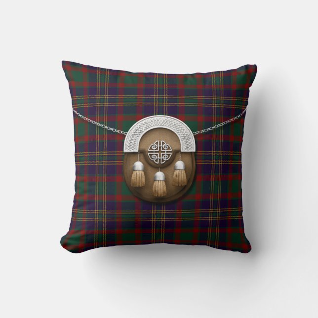 County Cork Irish Tartan And Sporran Cushion (Front)