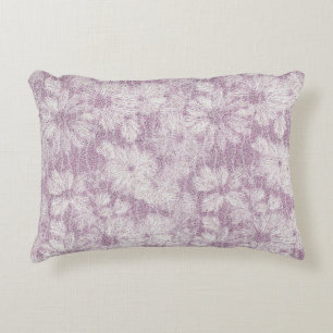 County Cottage Velvety Lilac Daisy Decorative Cushion