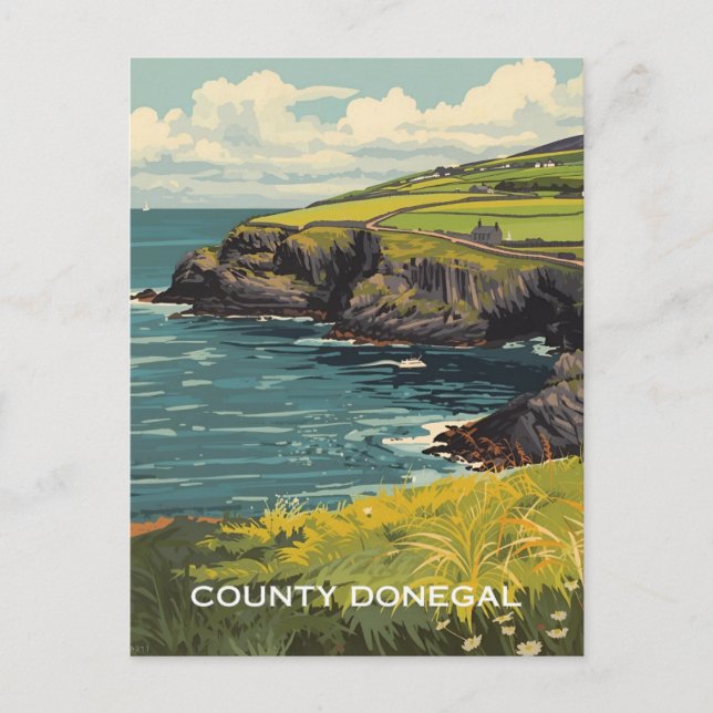 County Donegal Ireland Postcard (Front)