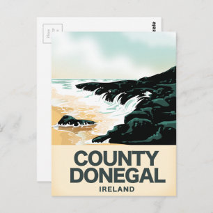 County Donegal Seaside travel poster Postcard