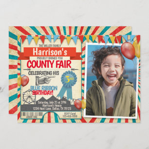 County Fair Birthday Party Invitation Invite