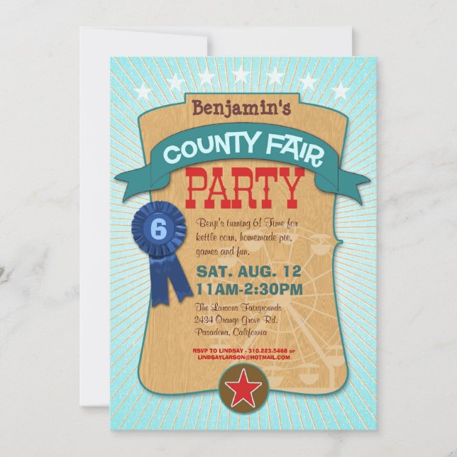 County Fair Party Invitation (Front)