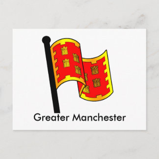 County Flag of Greater Manchester Postcard