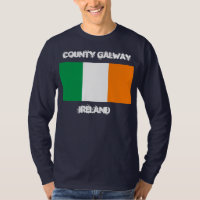 County Galway, Ireland with Irish flag