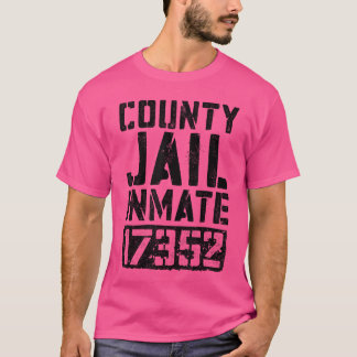 County Jail Inmate Men Women Prisoner Costume vint T-Shirt