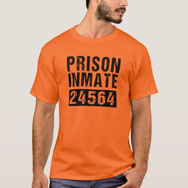 County Jail Inmate Prisoner Halloween Costume T-Sh T-Shirt (Front)