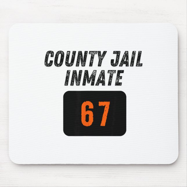 County Jail Prison Inmate 67 Halloween Funny Mens  Mouse Pad (Front)