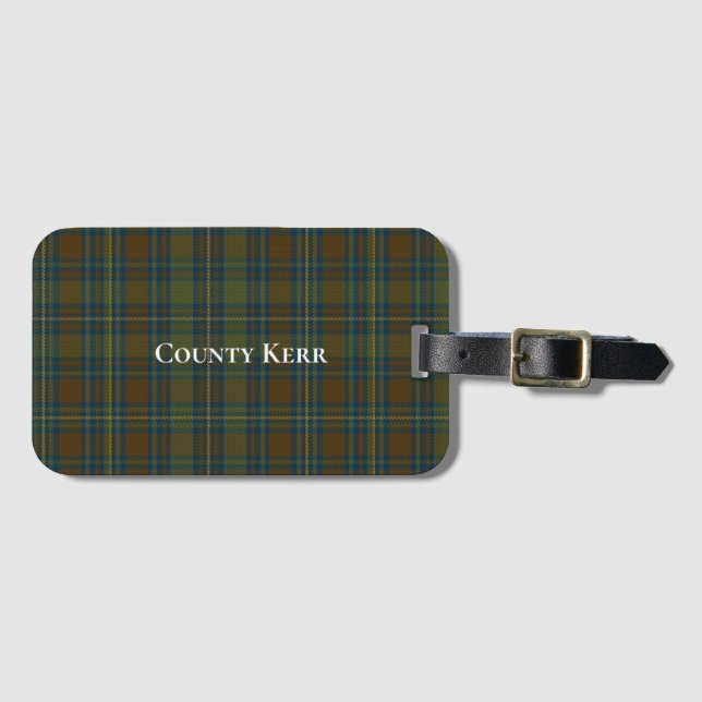County Kerr Tartan Luggage Tag (Front Horizontal)