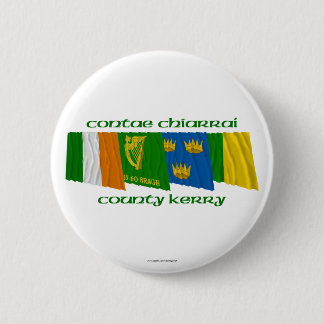 County Kerry Flags 6 Cm Round Badge