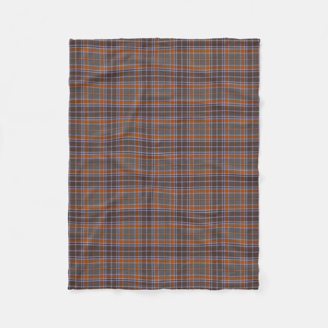 County Leitrim Irish Tartan Fleece Blanket (Front)