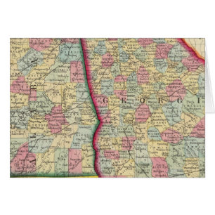 County Map Of Georgia, And Alabama