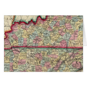 County Map Of Kentucky, And Tennessee
