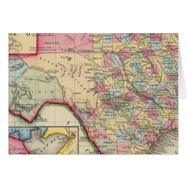 County Map Of Texas (Front Horizontal)