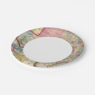 County Map Of Texas Paper Plate