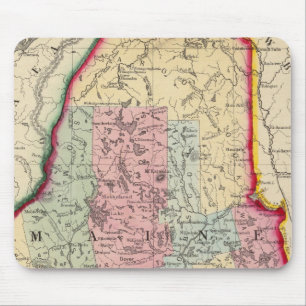 County Map Of The State Of Maine Mouse Pad