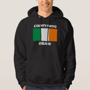 County Mayo, Ireland with Irish flag Hoodie