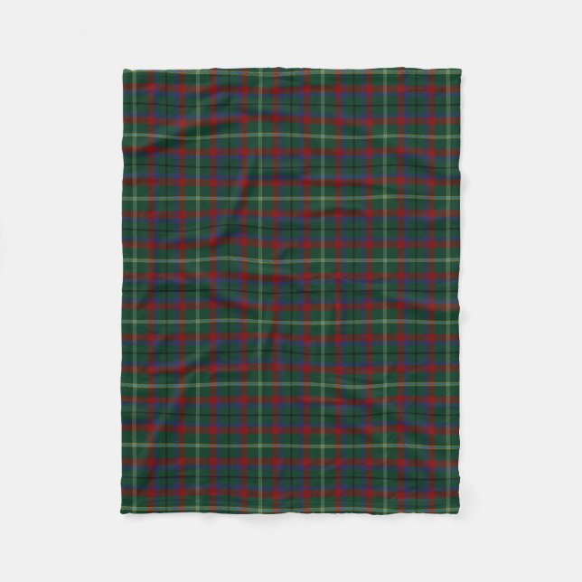 County Mayo Irish Tartan Fleece Blanket (Front)