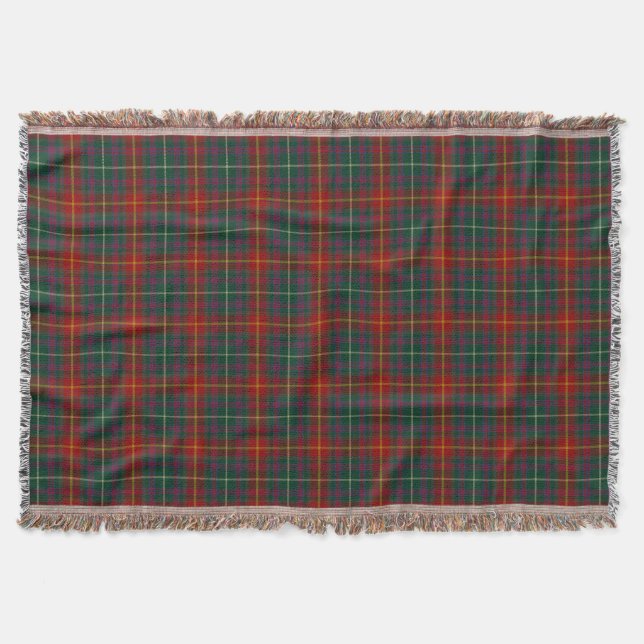 County Meath Irish Tartan Throw Blanket (Front)