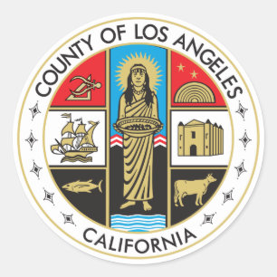 County of Los Angeles Classic Round Sticker