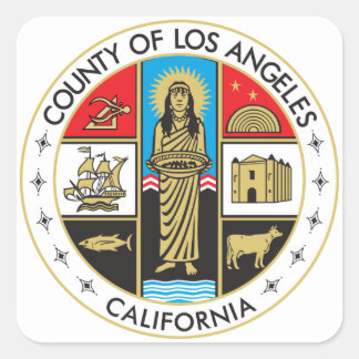 County of Los Angeles Square Sticker