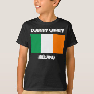 County Offaly, Ireland with Irish flag T-Shirt