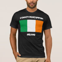 County Roscommon, Ireland with Irish flag